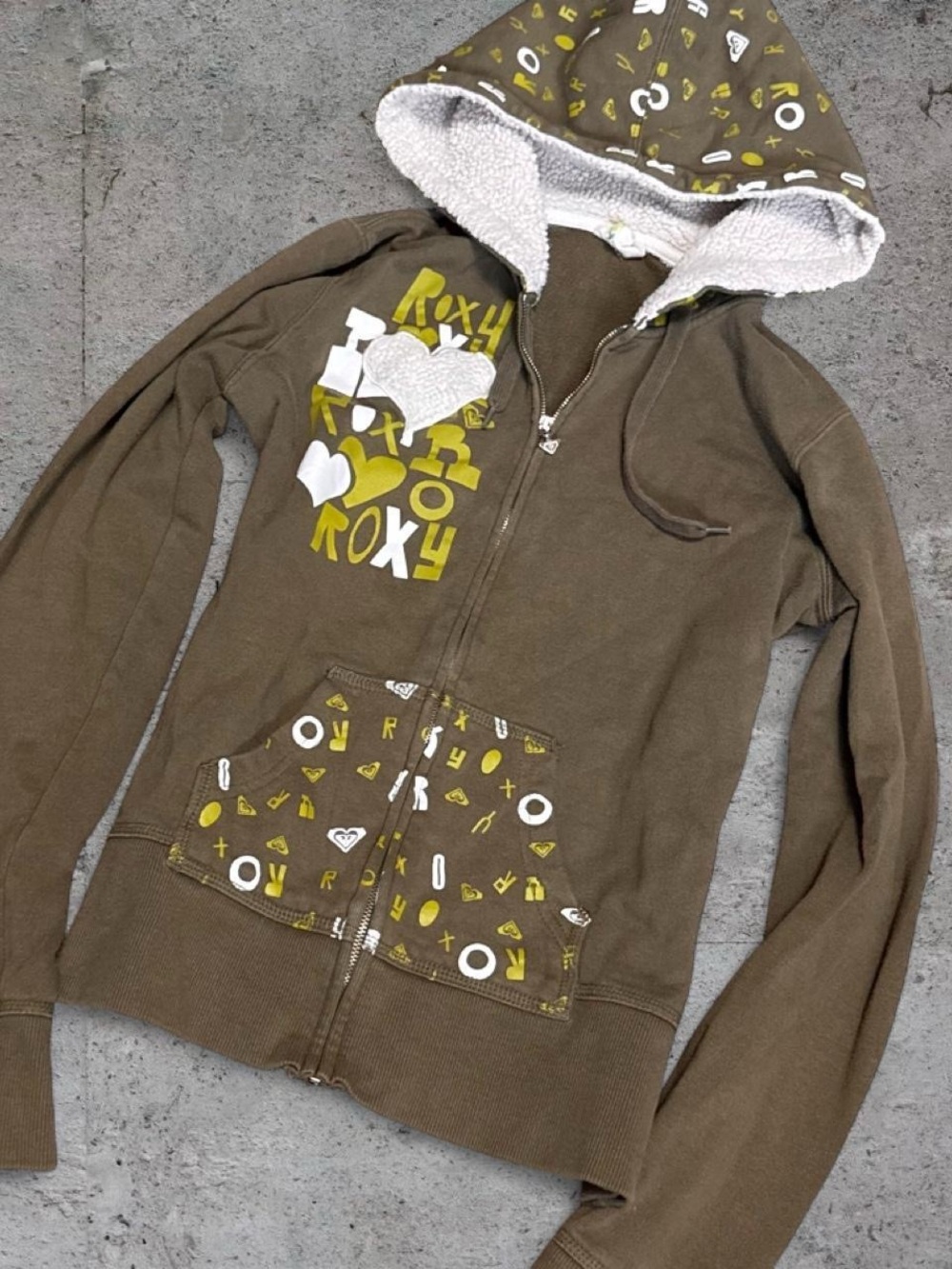 ROXY Vintage Y2K Green Hoodie